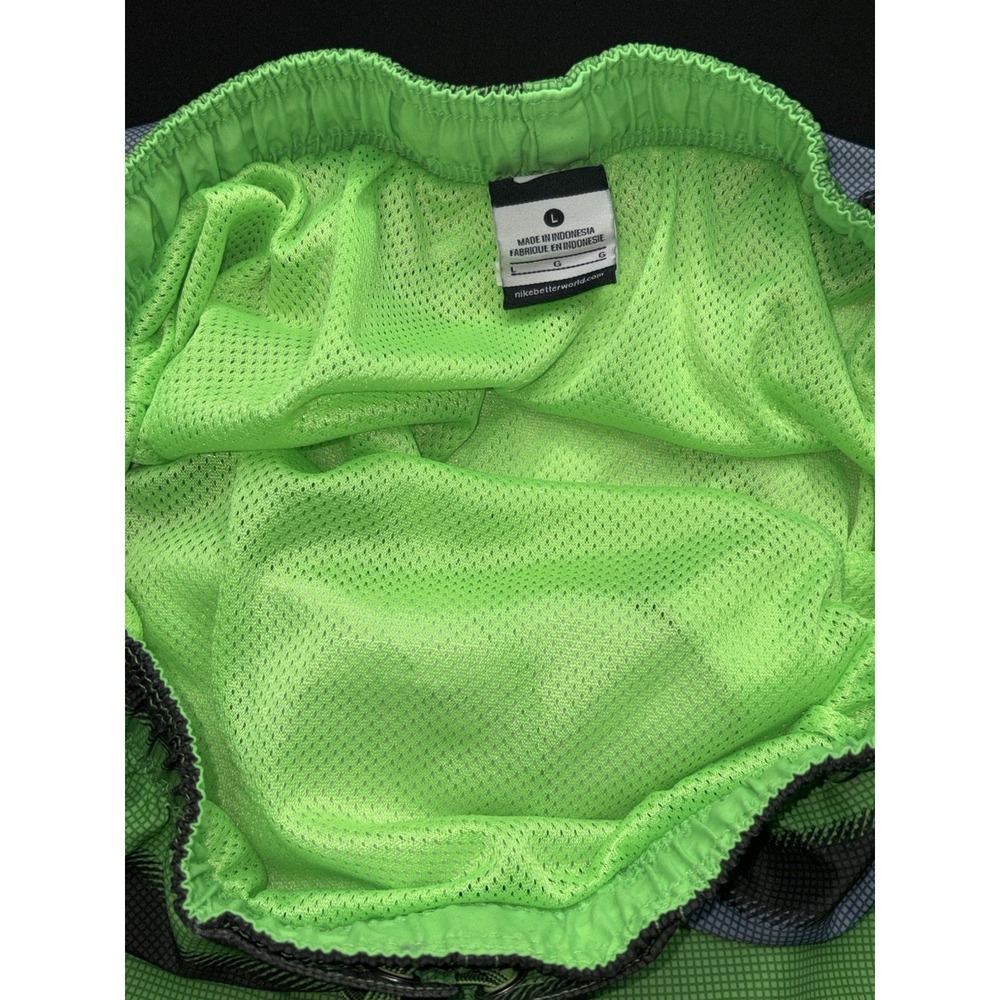 VTG Nike Volley Swim Trunks Men's Large Shorts Striped Purple Green NESS685 - Picture 6 of 14
